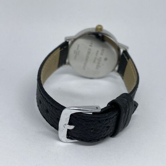 Kate Spade 0005 Women\'s Black Leather Analog White Dial Quartz Wrist Watch VK168 main image 10